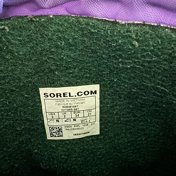 Sorel Purple Youth Pull-On Flurry Boot Size 3 - Picture 5 of 6